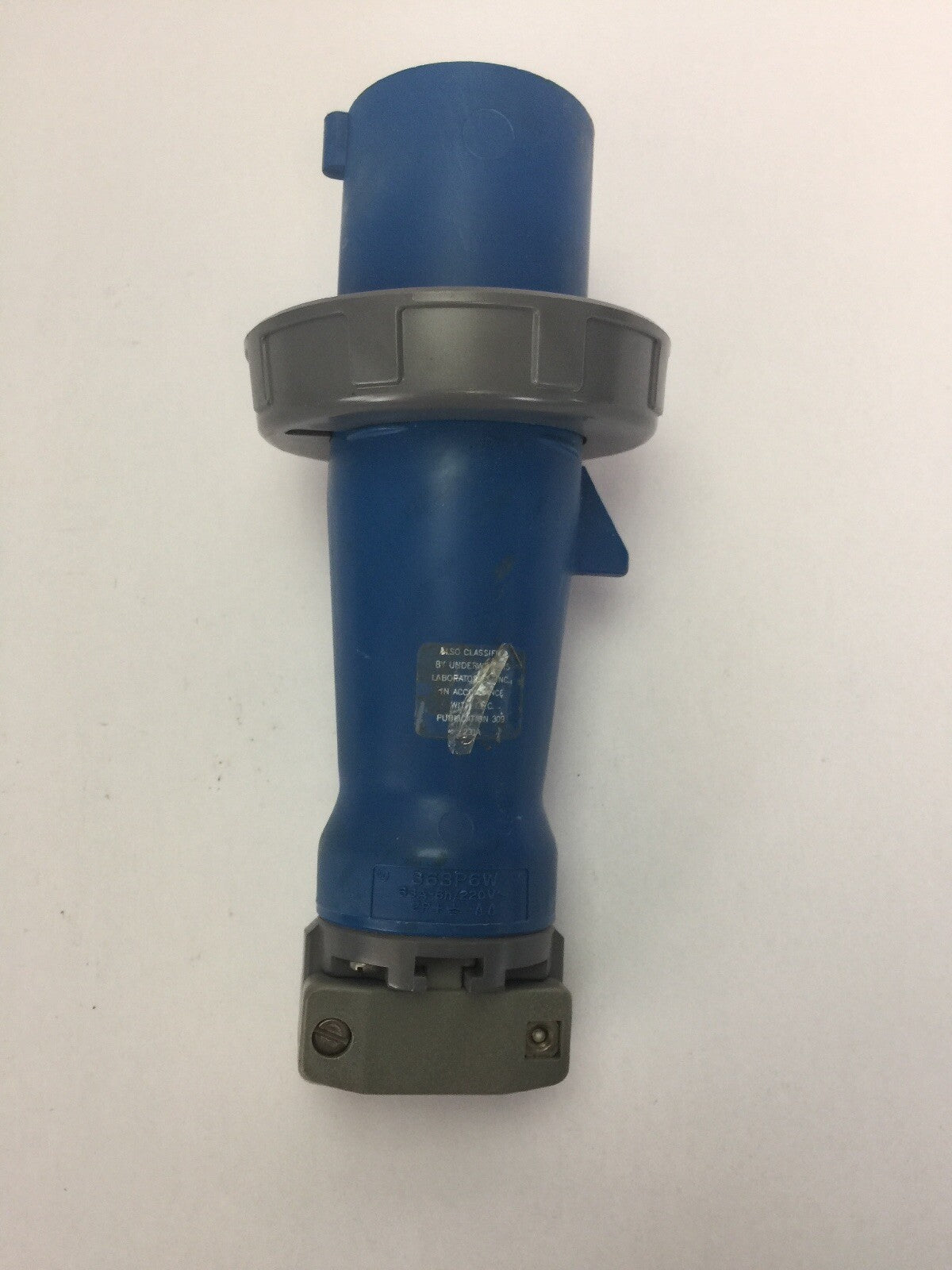 HUBBEL 363P6W PIN & SLEEVE WATERTIGHT PLUG 63A 220VAC 2 POLE 3 WIRE GROUNDING (30