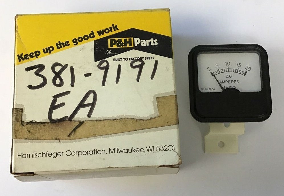 HARNISCHFEGER P&H RF-2C-2204 EMICO DC AMMETER 0