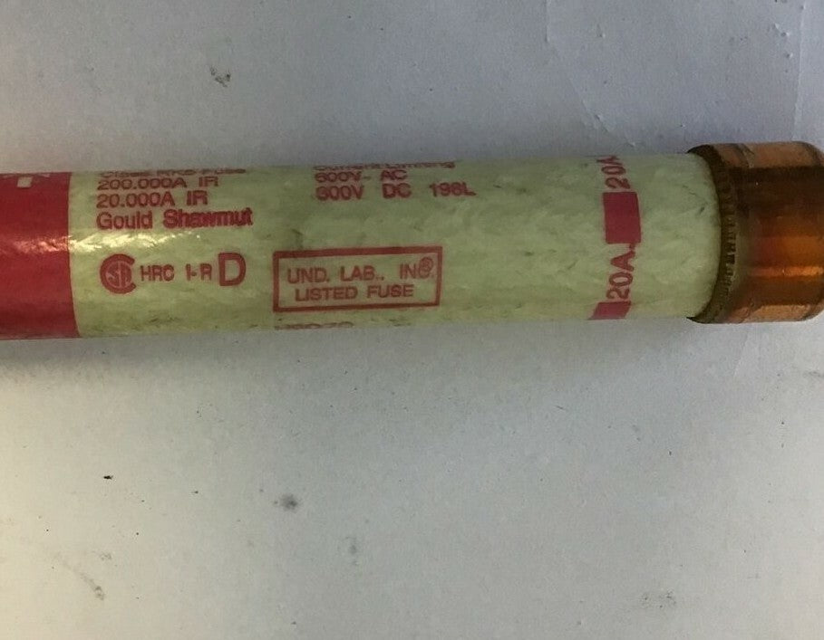 GOULD SHAWMUT TRS20R TRI-ONIC FUSE 20A 600VAC 300VDC CLASS RK5***LOTOF3***4