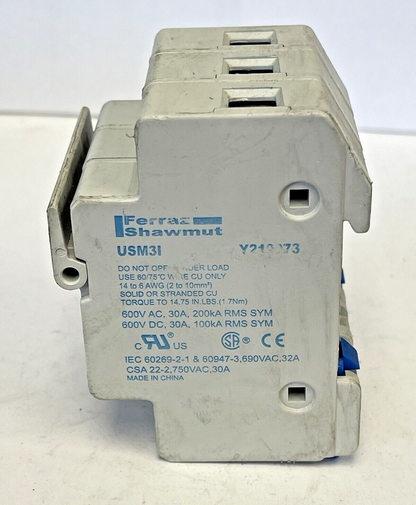 FERRAZ SHAWMUT - USM31 - FUSE HOLDER - 600VAC, 600VDC, 30A - Y2190731