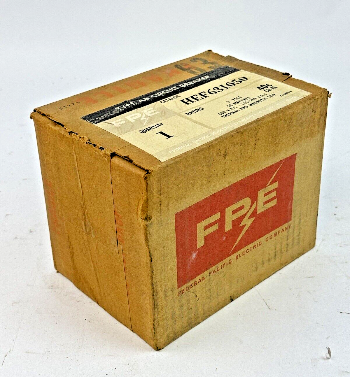FPE - HEF631050 - MOLDED AB CIRCUIT BREAKER - 50 A, 3 POLE, 600 VAC - NEW SEALED0