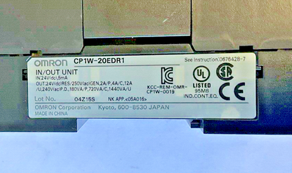OMRON CP1W-20EDR1 EXPANSION MODULE 24VDC6