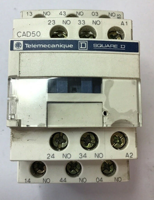 TELEMECANIQUE CAD50 CONTACTOR 10A 690V 6KV W/ LAD4RCU SUPPRESSOR 250V 0