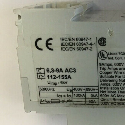 ABB MS 325 MANUAL MOTOR STARTED CIRCUIT PROTECTOR 9.0A2