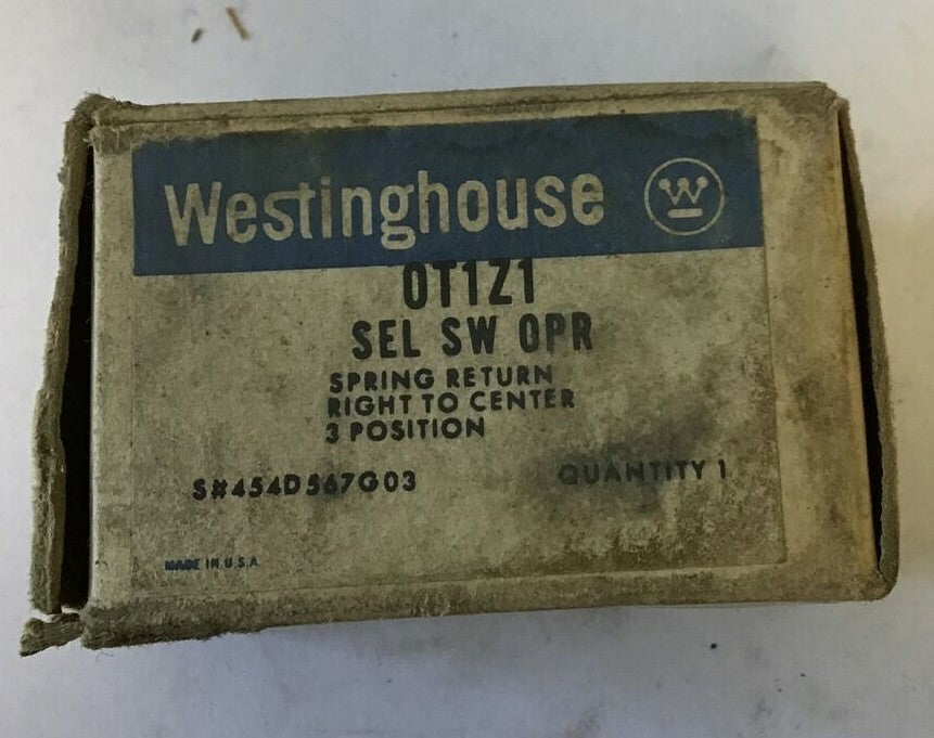 WESTINGHOUSE OT1Z1 SELECTOR SWITCH OPERATOR SPRING RETURN 3POS ***LOTOF2***2