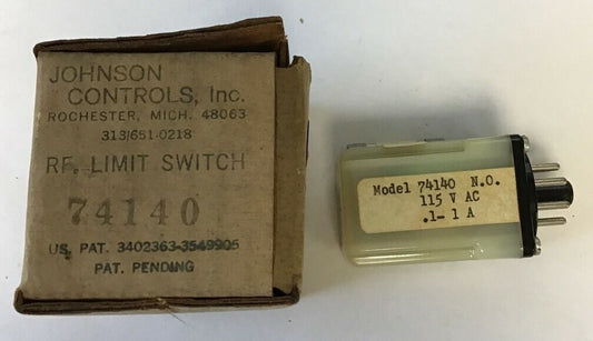 JOHNSON CONTROLS 74140 RF. LIMIT SWITCH 115VAC .1-1 A N.O.0
