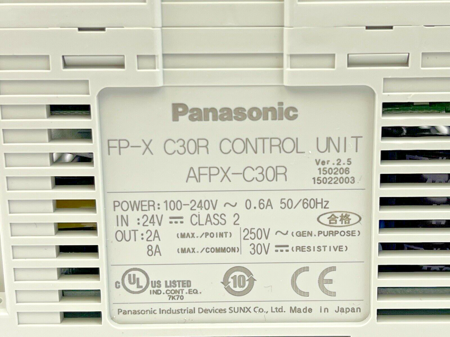 PANASONIC AFPX-C30R-CONTROL UNIT FP-X C30R / AFPX-COM5 -PROGAMMABLE CONTROL UNIT1