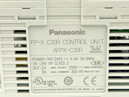 PANASONIC AFPX-C30R-CONTROL UNIT FP-X C30R / AFPX-COM5 -PROGAMMABLE CONTROL UNIT1