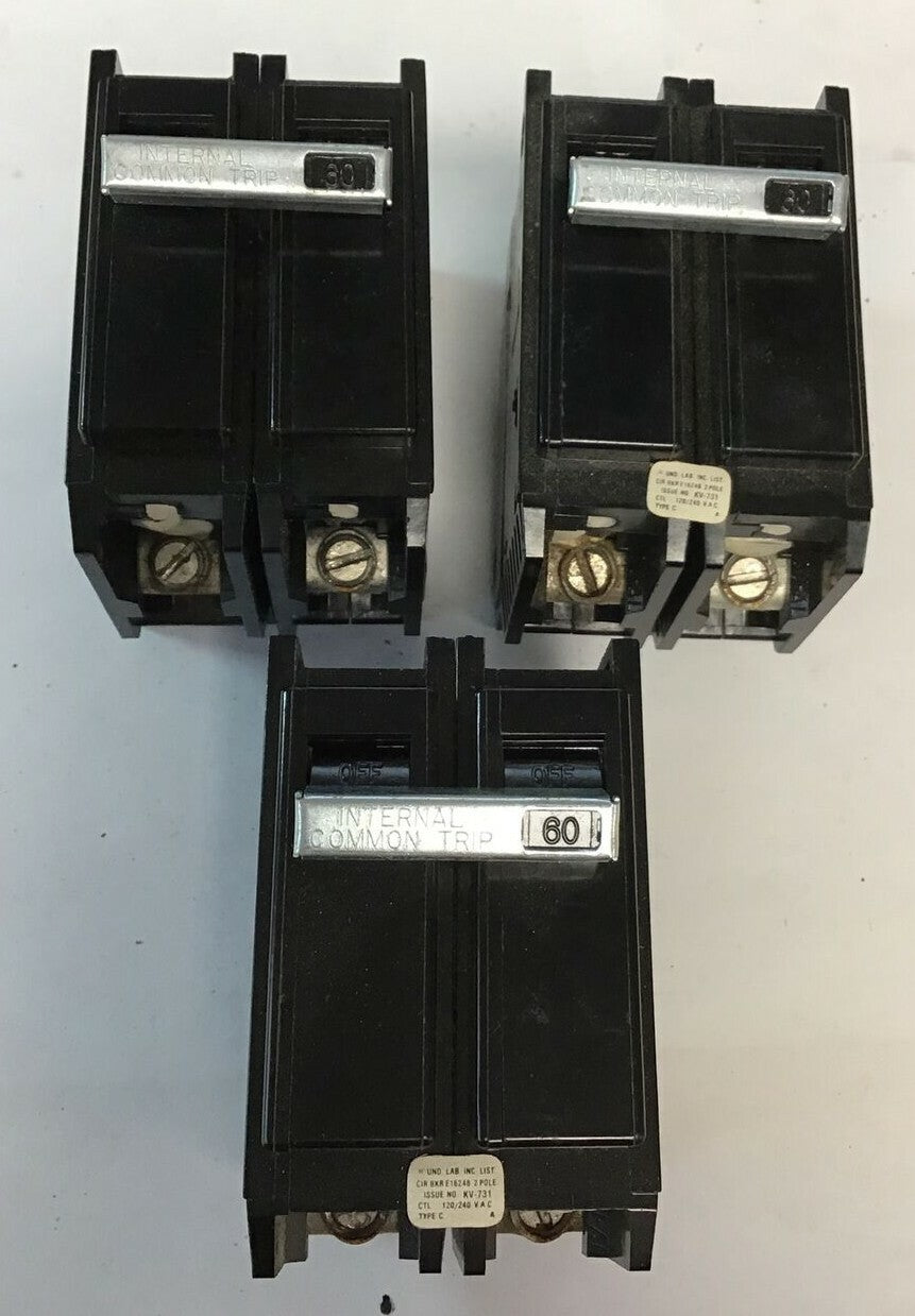 SYLVANIA/CHALLENGER  C260 CIRCUIT BREAKER 120/240VAC TYPEC 2POLE ***LOTOF3***0