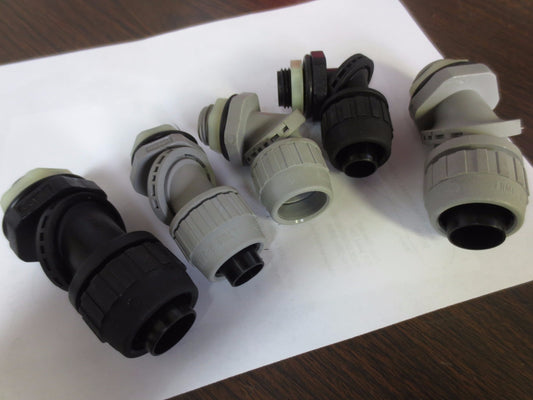 HUBBELL FLEX-TUBE CONNECTORS , VARIOUS SIZES, LOT of 50