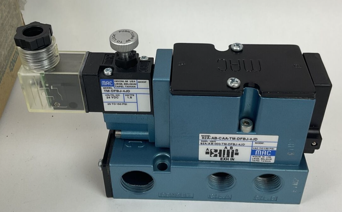 MAC VALVES 82A-AB-CAA-TM-DFBJ-4JD VALVE 25-150PSI 24VDC2