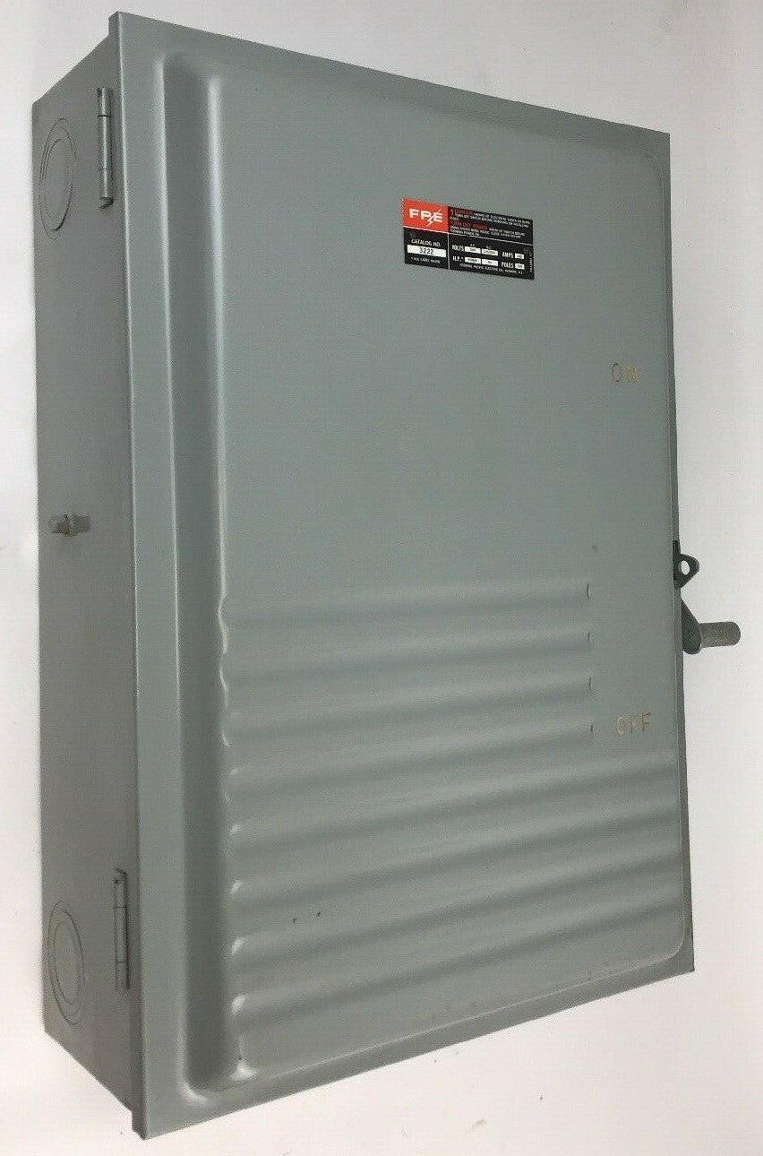 FEDERAL PACIFIC GENERAL DUTY SAFETY SWITCH 3222 200AMP 240VAC/250VDC 0
