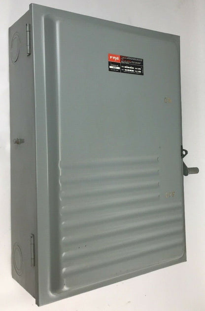 FEDERAL PACIFIC GENERAL DUTY SAFETY SWITCH 3222 200AMP 240VAC/250VDC 0