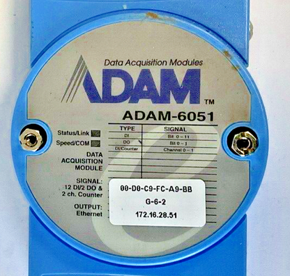 ADVANTECH ADAM-6051 14-CH ISOLATED DIGITAL I/O TCP MODULE W 2-CH COUNTER1