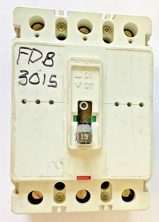 WESTINGHOUSE FDB3015 CIRCUIT BREAKER 3POLE 15A0