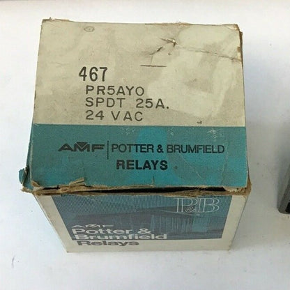 POTTER & BRUMFIELD PR5AYO RELAY SPDT 25A 24 VAC 1