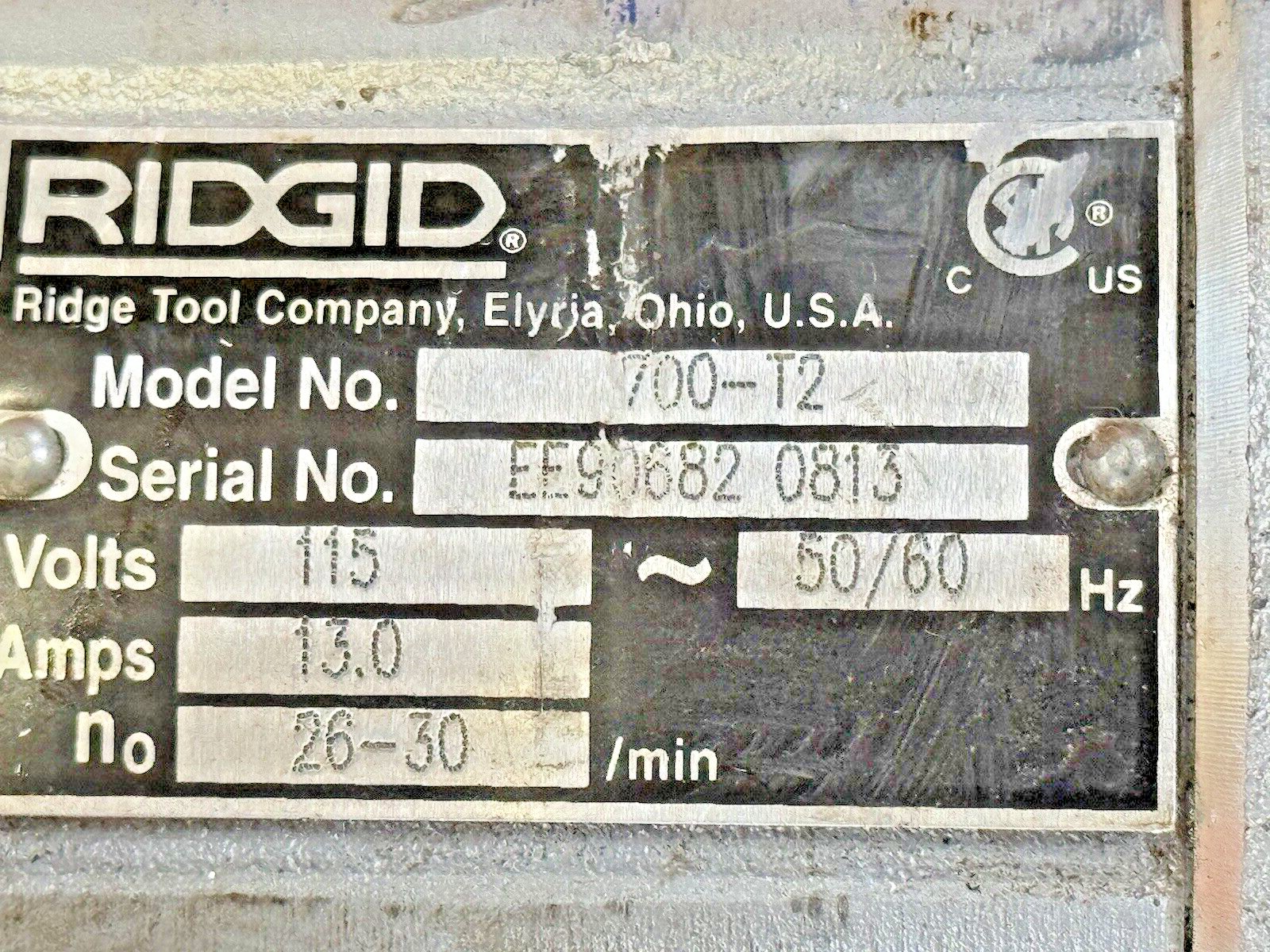 RIDGID - 700-12 - POWER DRIVE PIPE THREADER W/ STAND/BUCKET/DIE HEADS +SEE BELOW1