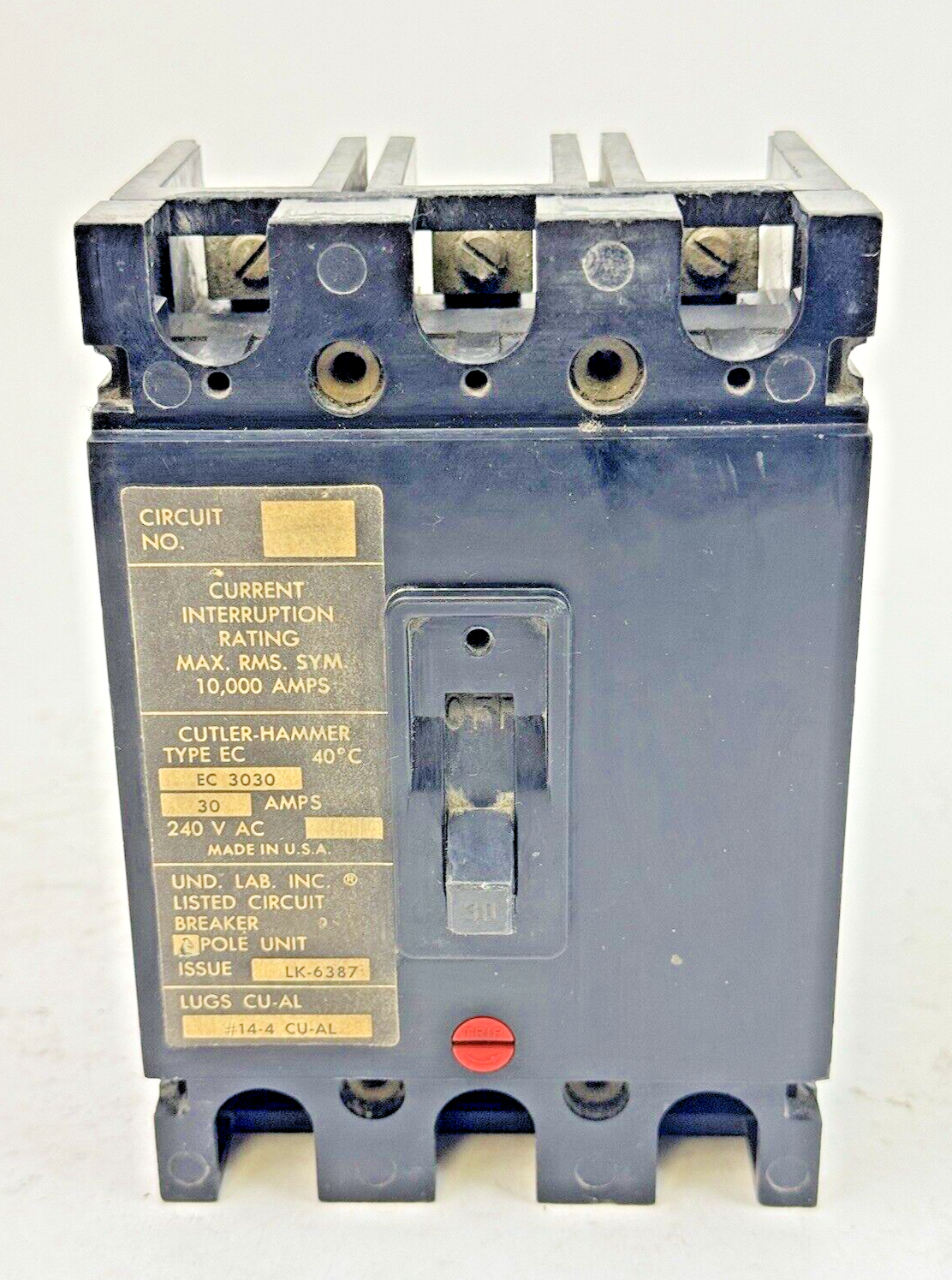 CUTLER-HAMMER / EATON - EHC3050 - CIRCUIT BREAKER - 50A/ 480 VAC/ 3 POLE1