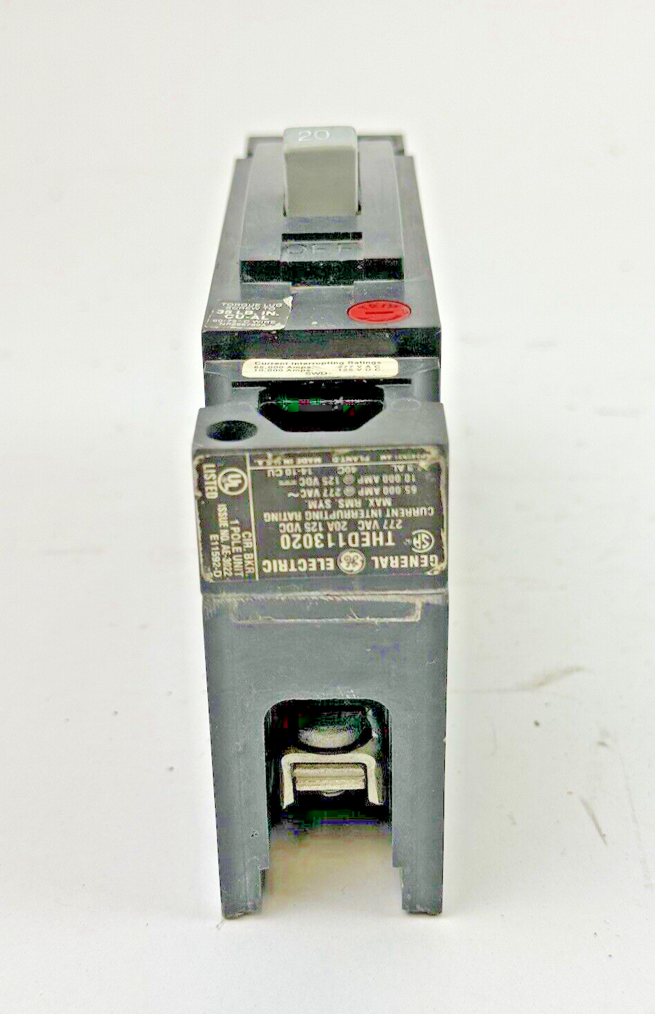 GE - THED113020 - MOLDED CASE CIRCUIT BREAKER - 1 POLE/277VAC/20A3