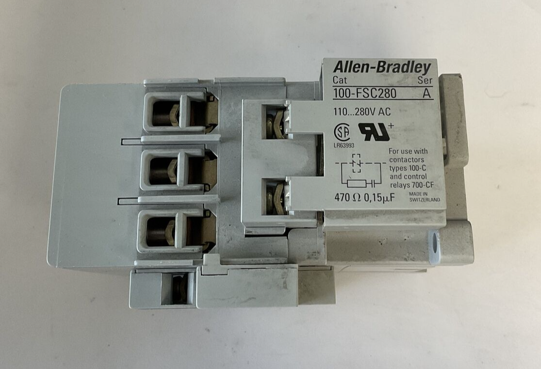 ALLEN BRADLEY 100-C37*00 CONTACTOR SER.B W/100-S SER.A 600VAC 50AMPS4