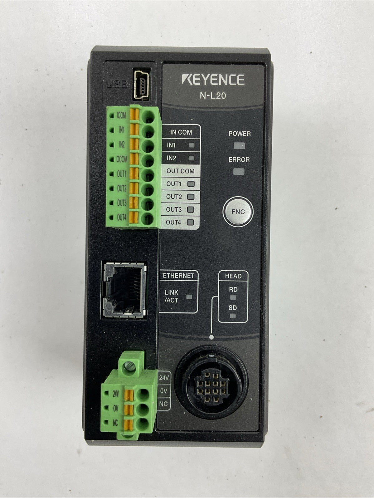 KEYENCE N-L20 24VDC 280mA ETHERNET CONNECTION COMMUNICATION UNIT0