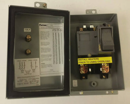 FURNAS 11DB20 MANUAL STARTER M-1 2POLES, 1PH 2HP 115V, 1PH 3HP 200-230V, NEMA 125