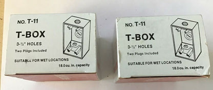 AMERICAN ELECTRIC T-11 PERFECT LINE T-BOX W/ COVER ***LOTOF2***0