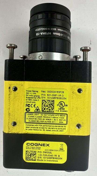 COGNEX 821-0087-1R D DATAMAN BARCODE SCANNER HF9HA-1B CAMERA LENS3