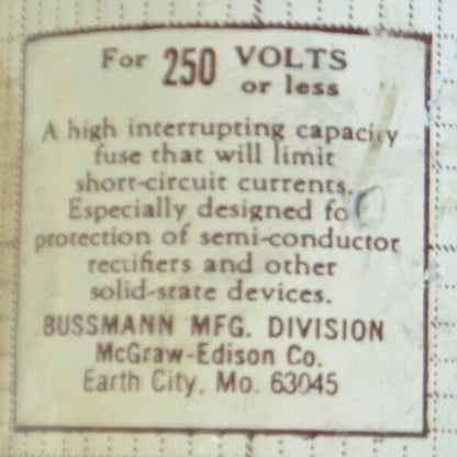 BUSS / BUSSMANN KAX200 RECTIFIER FUSE / 200A / 250V / NEW SURPLUS5