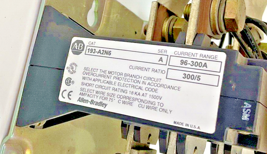 ALLEN BRADLEY 193-A2N6 OVERLOAD RELAY SER.A 96-300A0