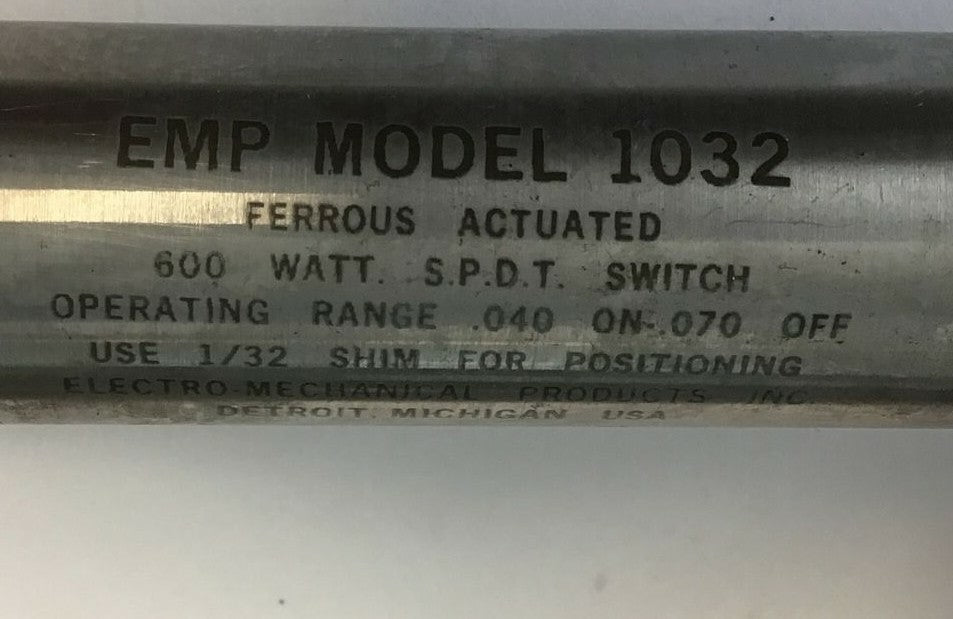 ELECTRO-MECHANICAL EMP MODEL 1032 FERROUS ACTUATED 600WATT S.P.DT. SWITCH 2