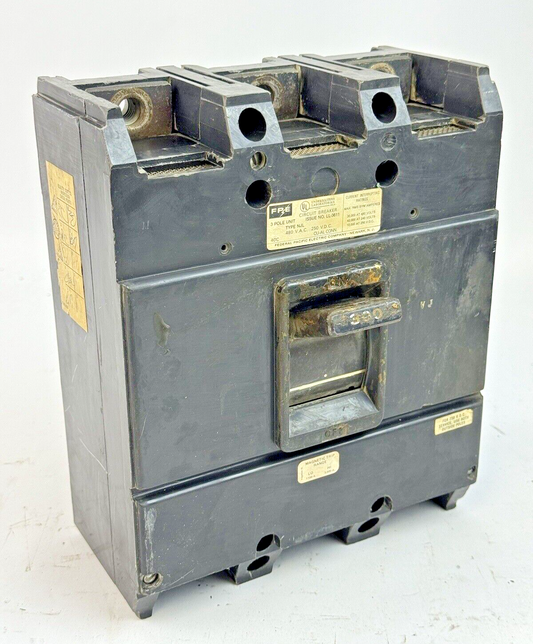 FPE - NJL431300 - MAGNETIC TRIP MOLDED CIRCUIT BREAKER - 300 A, 3 POLE, 480 VAC0