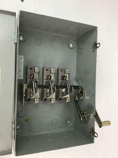 FEDERAL PACIFIC/CHALLENGER GEN DUTY SAFETY SWITCH G7132 100AMP 240VAC/250VDC 3