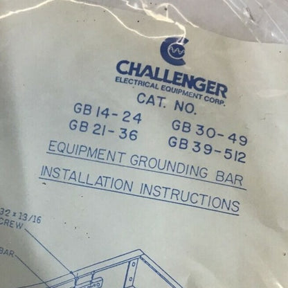 CHALLENGER GB21-36 EQUIPMENT GROUNDING BAR ****LOTOF5***5