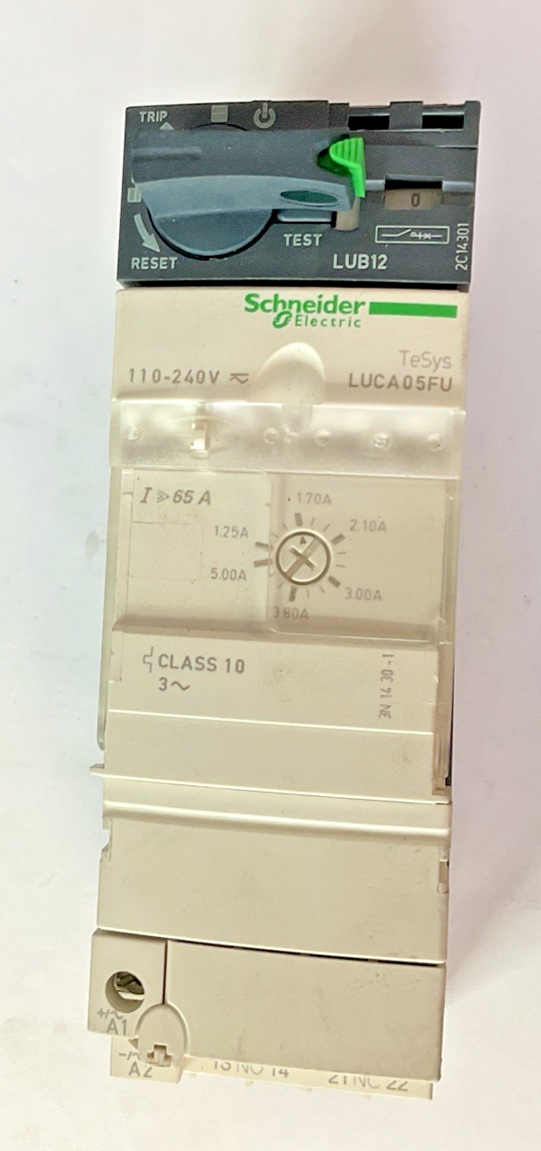 SCHNEIDER ELECTRIC LUCA05FU MANUAL MOTOR STARTER 240V CLASS100