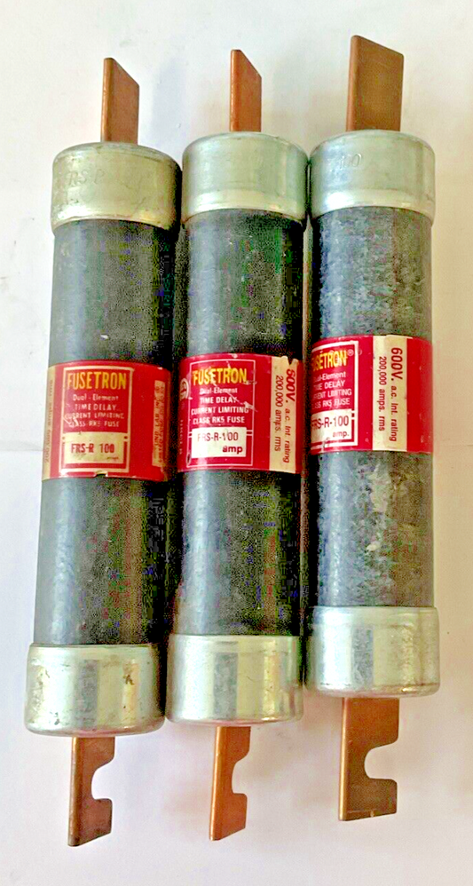 BUSSMANN FRS-R-100 FUSE TIME-DELAY FUSETRON 600V ***LOTOF3***0