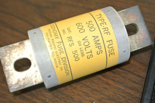 ECONOMY / FPE RFS500 / TYPE RF FUSE / 500A / 600V / NEW SURPLUS0