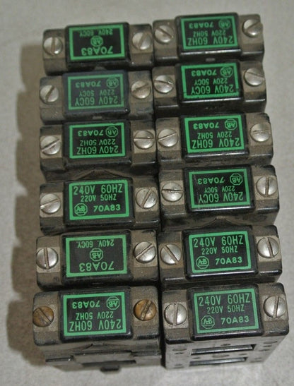 ALLEN-BRADLEY 70A83 COIL SIZE 0 220V/50Hz, 240V/60Hz - NEW SURPLUS - LOT of 125