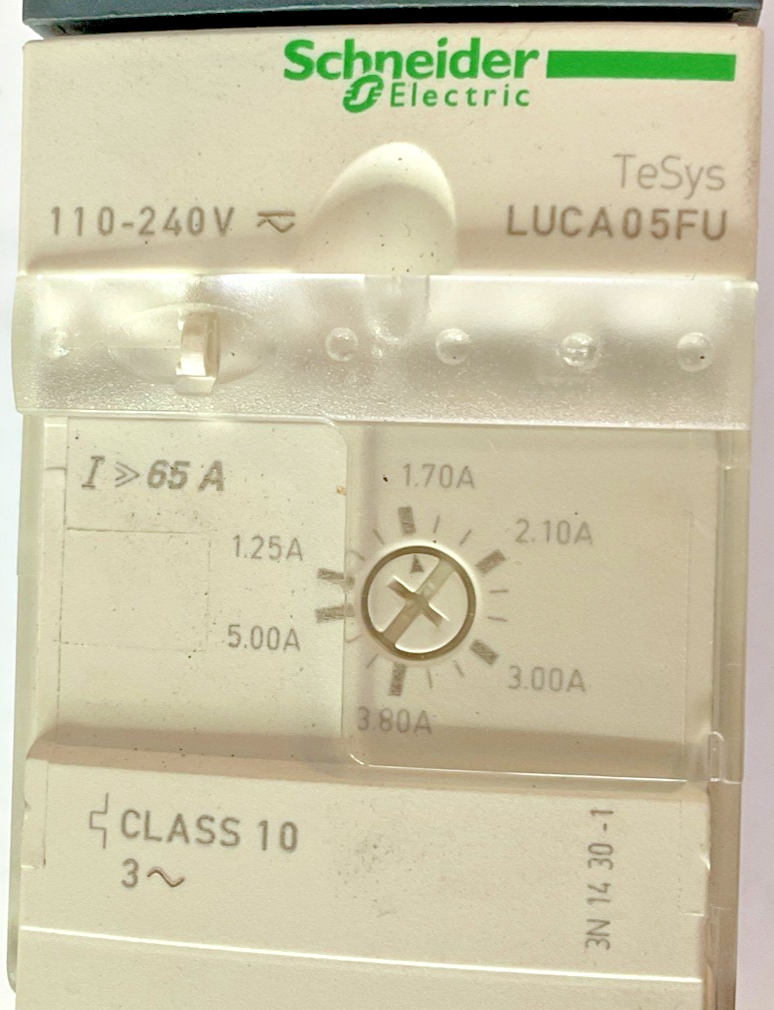 SCHNEIDER ELECTRIC LUCA05FU MANUAL MOTOR STARTER 240V CLASS101