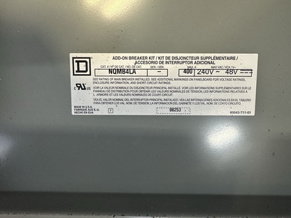 Square D NQ442L4C Main Panelboard 400A 240 VAC 48VDC 3PH LAL36400 NC62VS NQMB4LA3