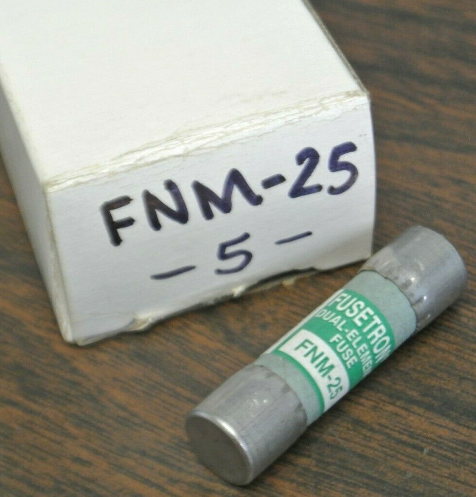 LOT of 5 / BUSS FNM-25 MIDGET FUSE / 25A / 32V / NEW SURPLUS3