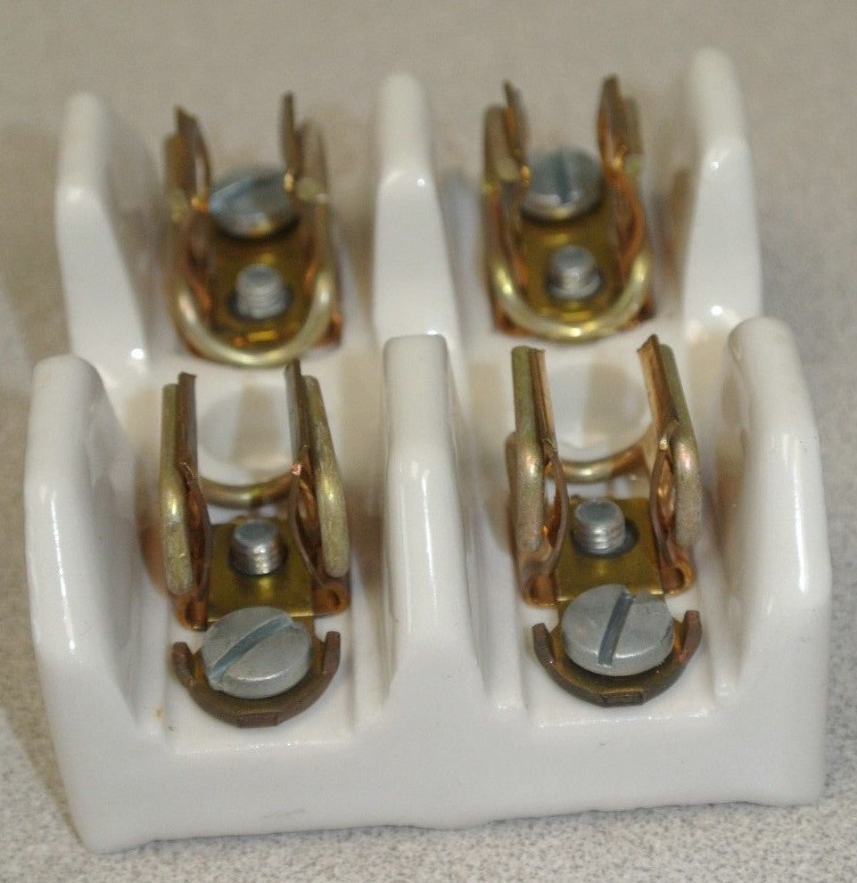 ALLEN-BRADLEY 1491-N122 CERAMIC FUSE BLOCK 30A, 250V, 2-POLE - NEW SURPLUS 1