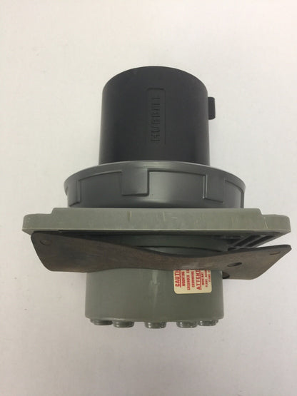 HUBBELL 4100B5W PIN & SLEEVE WATERTIGHT INLET 100A 600VAC 3 POLE 4 WIRE GROUNDIN5