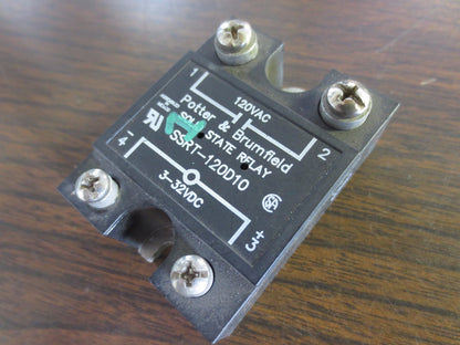 POTTER & BRUMFIELD SSRT-120D10 SOLID STATE RELAY - input 3-32V, output 120VAC0