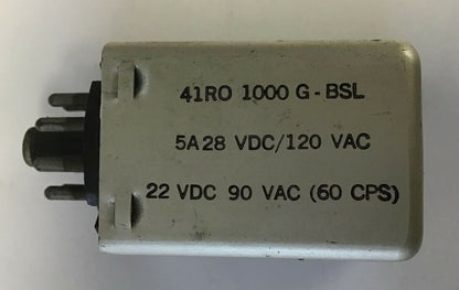 SIGMA 41RO 1000 G-BSL RELAY 5A 28VDC/120VAC 3