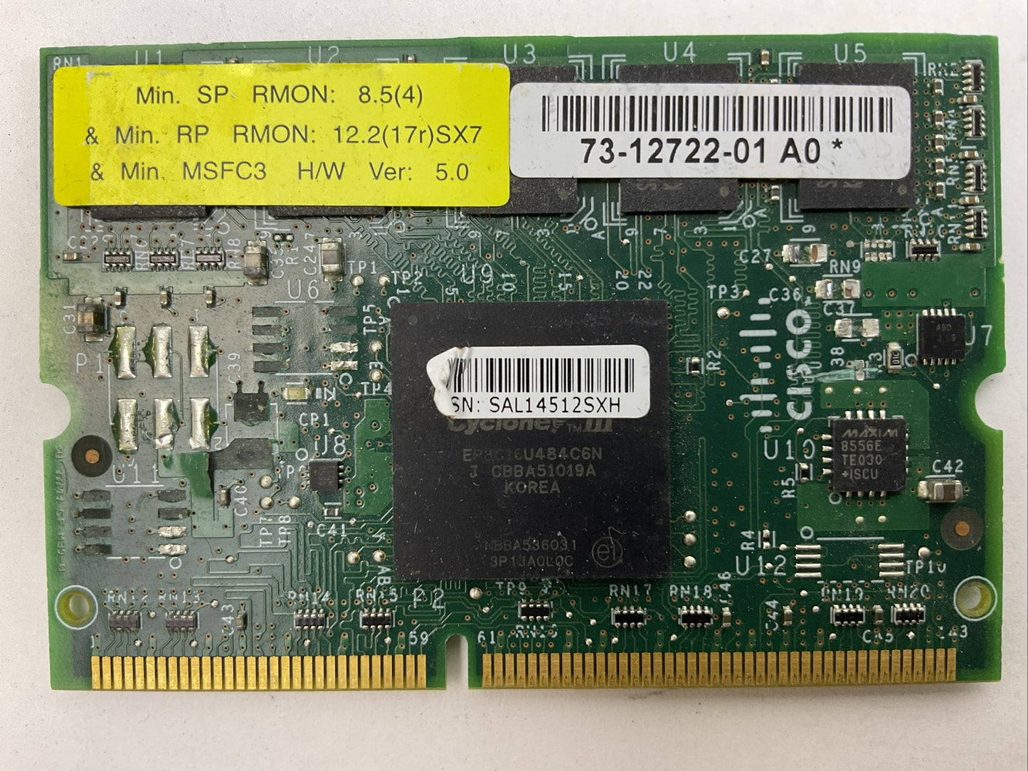 CISCO 73-12722-01 A0 H/W VER 5.0 MEMORY MODULE CIRCUIT BOARD0