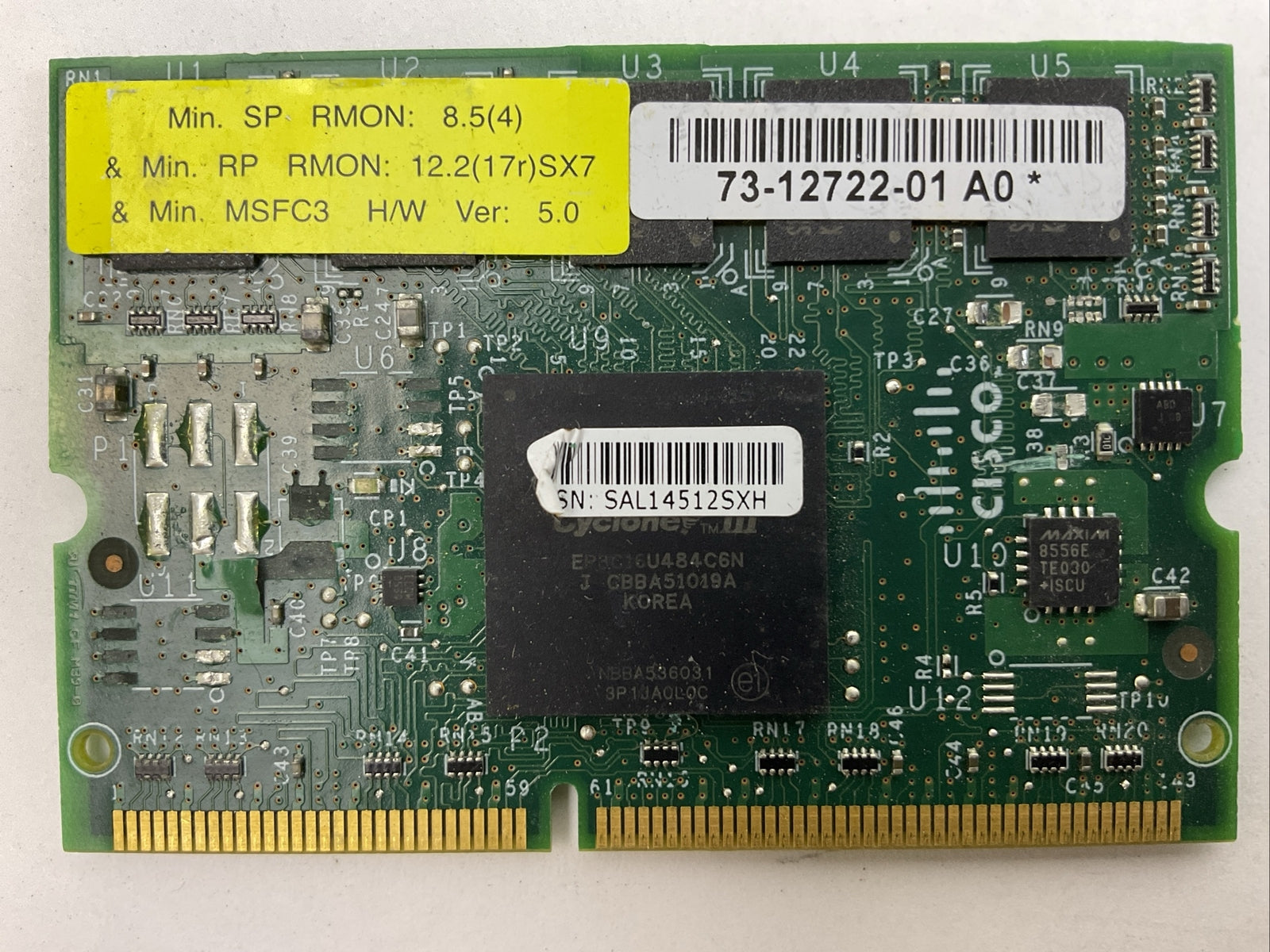 CISCO 73-12722-01 A0 H/W VER 5.0 MEMORY MODULE CIRCUIT BOARD0