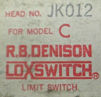 GOULD / R.B. DENISON JK012 LOXSWITCH HEAD for MODEL C LIMIT SWITCH / NEW SURPLUS1
