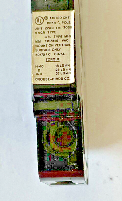 CUTLER HAMMER MH115R CIRCUIT BREAKER 15A 1POLE MISSING LUG SCREWS **LOTOF4**1