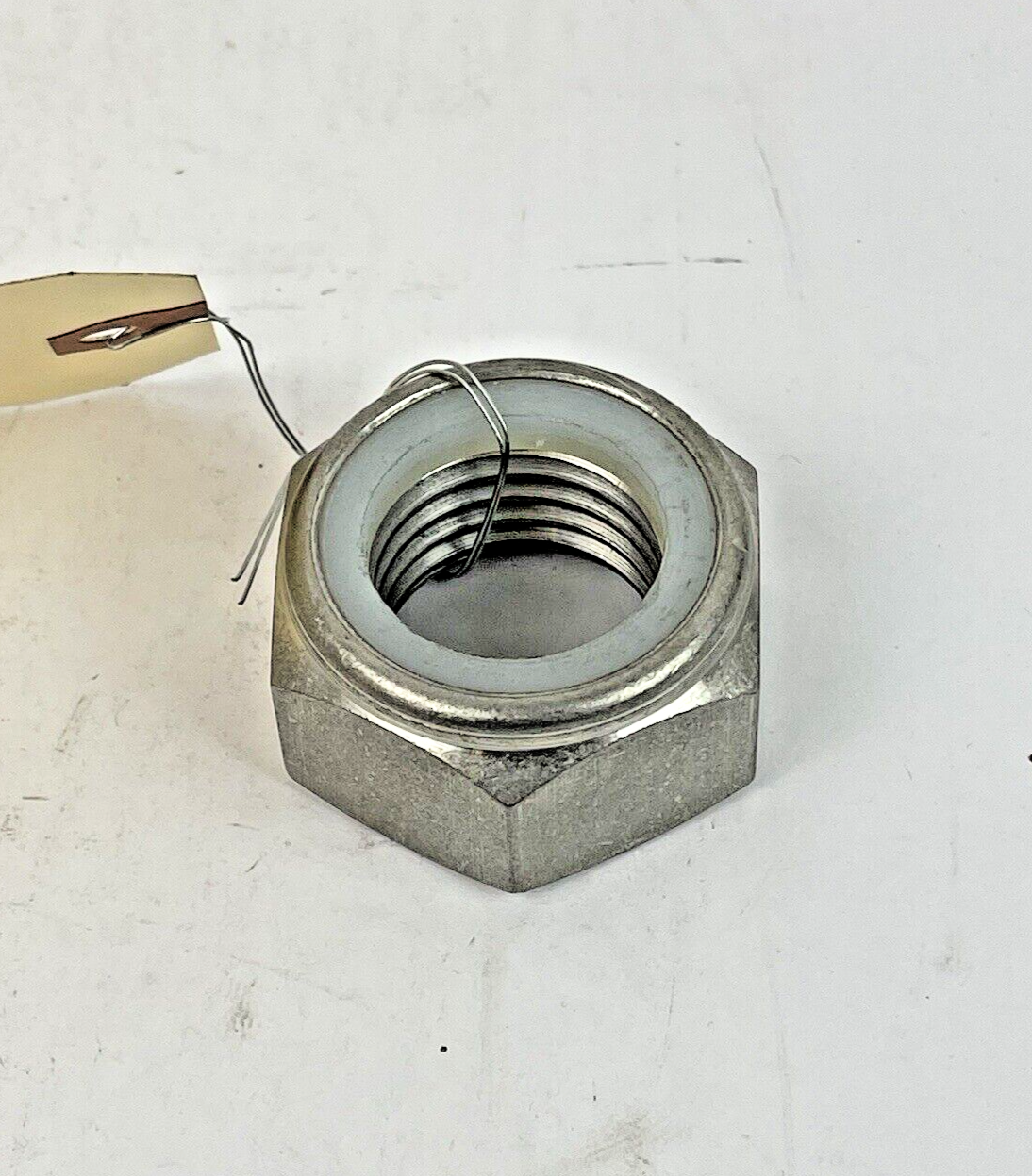 HEX LOCK NUT - 1-1/4in BORE WITH NYLON INSERT - 316 STAINLESS STEEL0